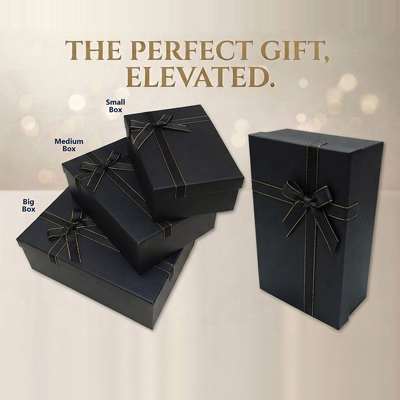 Custom Logo Printing, Engraving and Ribbon Gift Box
